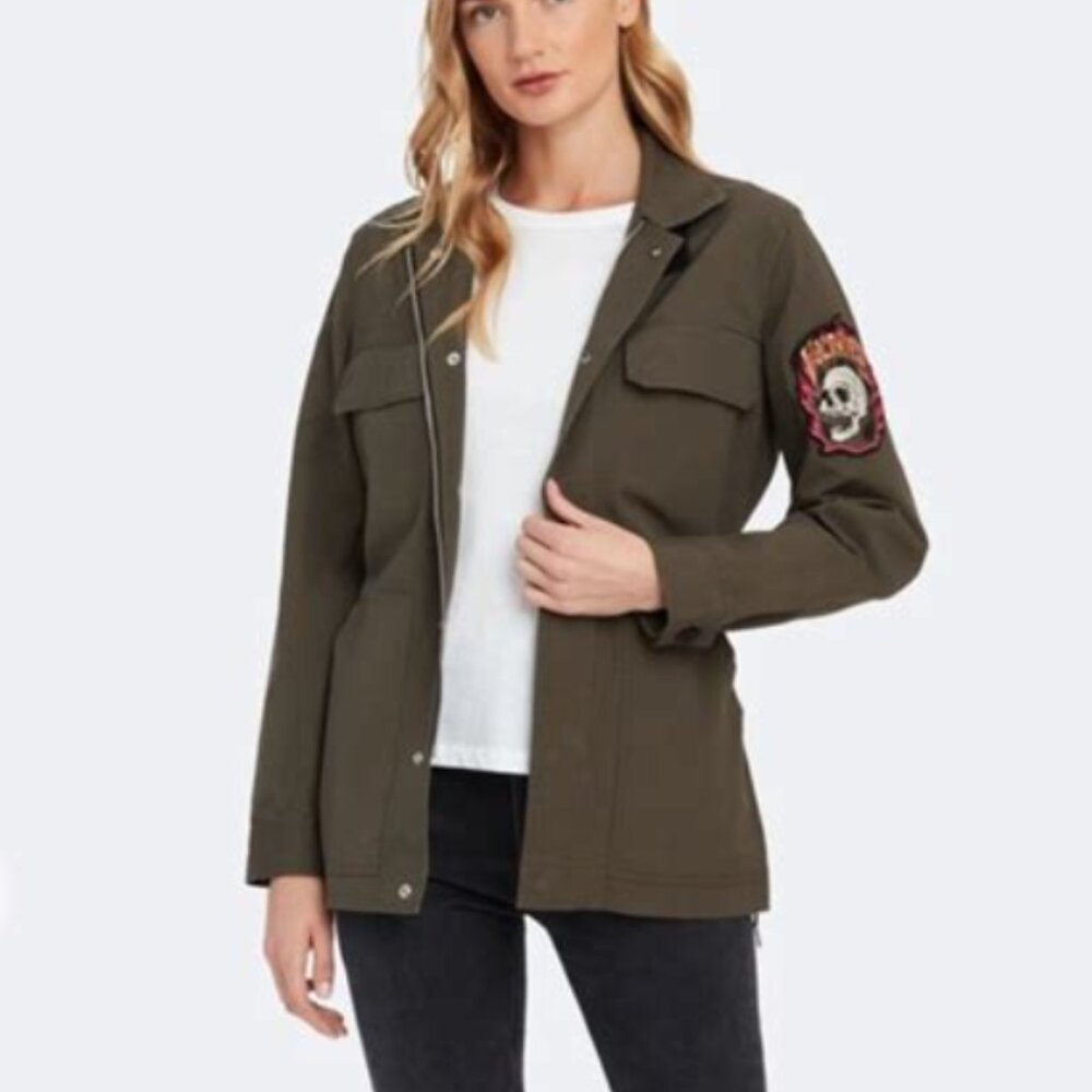 Women's Zadig & Voltaire Kayaka Mili Ebene Utility Jacket Green Size Small  6177
